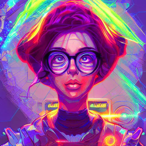 Image similar to skill magic geek inside matrix deepdream radiating a glowing aura stuff loot legends stylized digital illustration video game icon artstation lois van baarle, ilya kuvshinov, rossdraws,