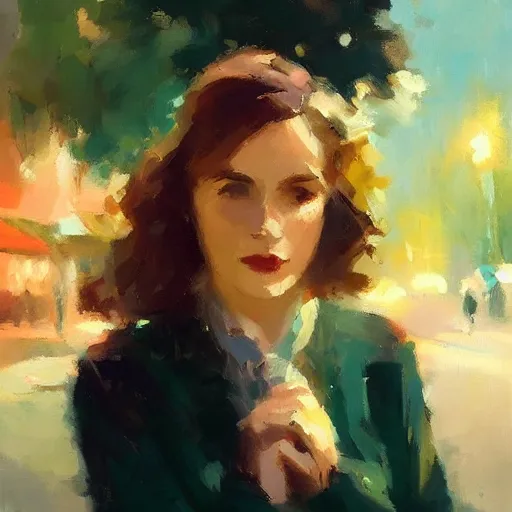 Image similar to very very very aesthetic stunning portrait of a woman in a serene environment by Antoine Blanchard, artstation, art deco, cinematic lighting