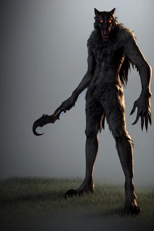 Image similar to werewolf from van helsing unreal engine realistic render high res character concept art