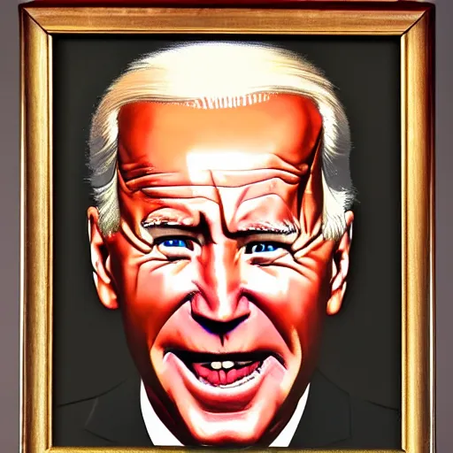 Image similar to demonic joe biden portrait, realistic photograph, award - winning