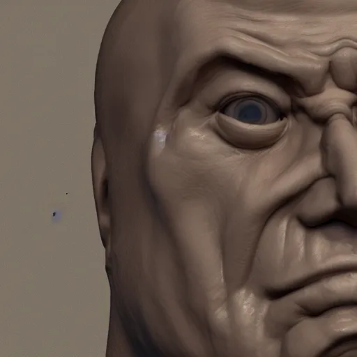 Image similar to human face, micro displacement, subsurface scattering, backlit, arnold render