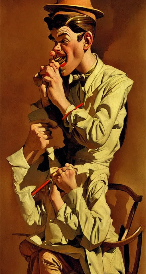 Image similar to pinocchio highly detailed painting by alberto mielgo, j. c. leyendecker