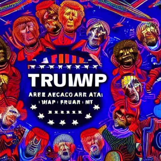 Prompt: Donald Trump's DMT visuals