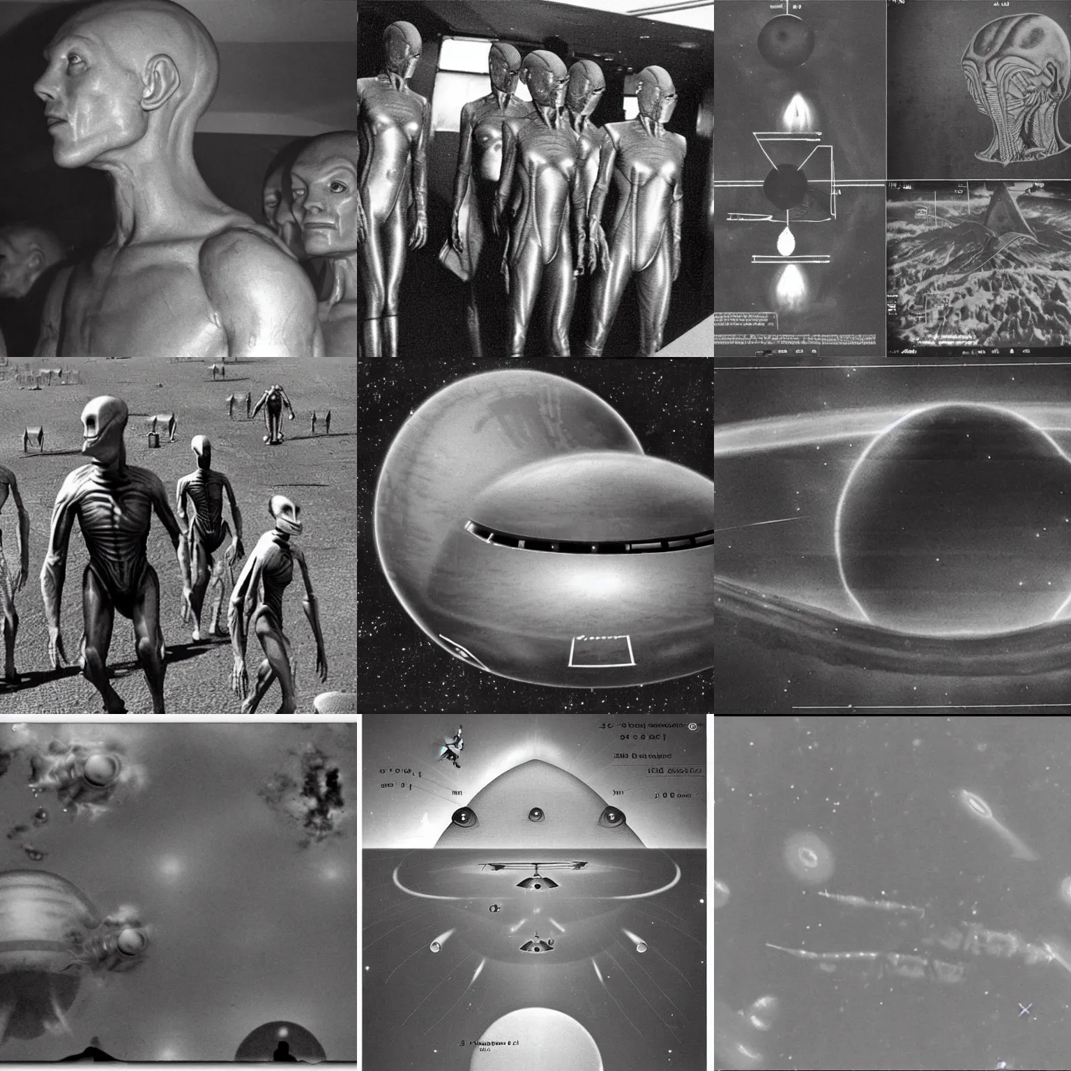 Prompt: grey aliens zeta reticulans extraterrestrials top secret classified photographs