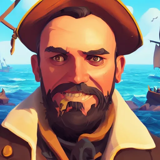 Image similar to painting jack the pirate on sea of thieves game avatar hero smooth face median photoshop filter cutout vector behance hd by jesper ejsing, by rhads, makoto shinkai and lois van baarle, ilya kuvshinov, rossdraws, illustration, art by ilya kuvshinov and gustav klimt