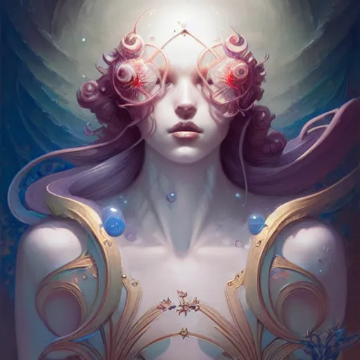 Image similar to collection of beautiful celestial females exposed in cryo chamers by James Jean, intricate, elegant, highly detailed, centered, digital painting, artstation, concept art, smooth, sharp focus, illustration, by Peter Mohrbacher, WLOP