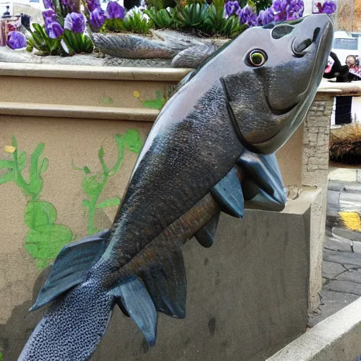 Image similar to fish, but it is a beautiful statue