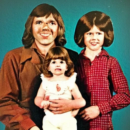 Image similar to haunted awkward 1 9 7 0 s family photo