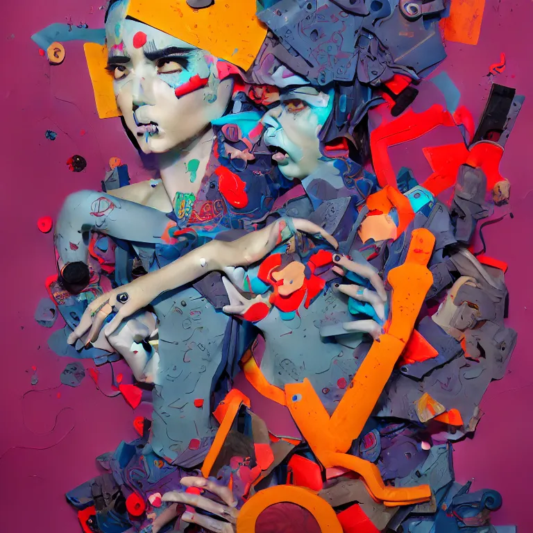 Image similar to mixed media, a brutalist designed, vivid colours, cryptic, mystical, pop surrealism by james jean, roby dwi antono, ross tran, steven kenny, paul neberra, ashley wood, atmospheric, trending on artstation. 8 k masterpiece