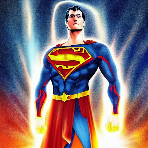 Image similar to superman as captain marvel, artstation hall of fame gallery, editors choice, #1 digital painting of all time, most beautiful image ever created, emotionally evocative, greatest art ever made, lifetime achievement magnum opus masterpiece, the most amazing breathtaking image with the deepest message ever painted, a thing of beauty beyond imagination or words