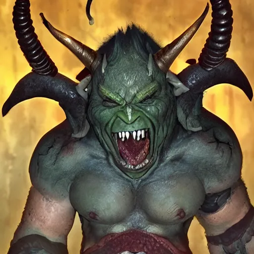 Prompt: orc with maze of horns