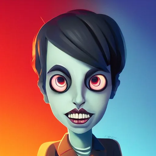 Image similar to face icon stylized minimalist beetlejuice, loftis, cory behance hd by jesper ejsing, by rhads, makoto shinkai and lois van baarle, ilya kuvshinov, rossdraws global illumination