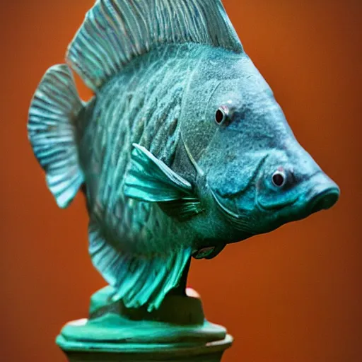 Image similar to fish, but it is a statue