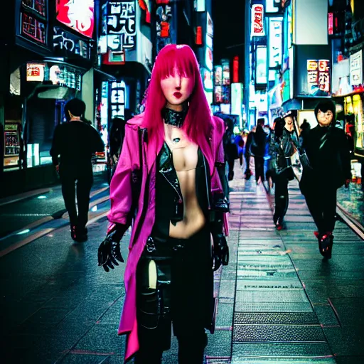 Image similar to cyberpunk vampire in tokyo