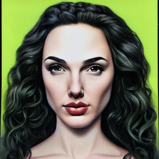 Prompt: illustration of the beauty gal gadot, done by mark ryden - n 9