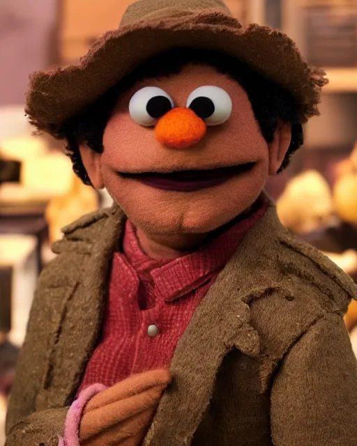 Prompt: tuco salamanca as a muppet. highly detailed felt. hyper real photo. 4 k.