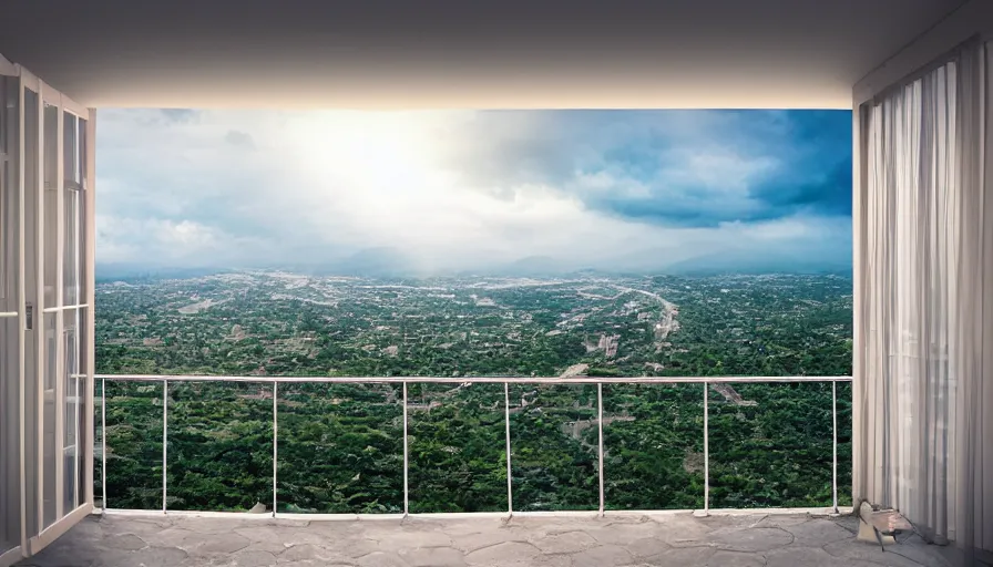 Prompt: the end of the world view from my front balcony, hyperealistic