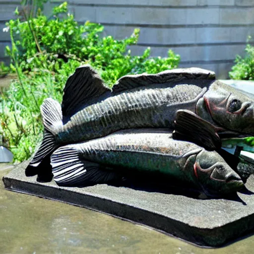 Image similar to fish, but it is a statue