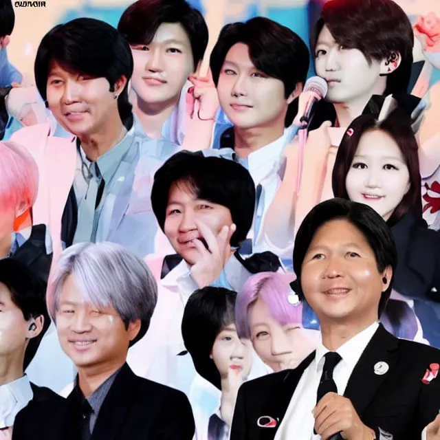 Image similar to bongbong marcos in kpop concert