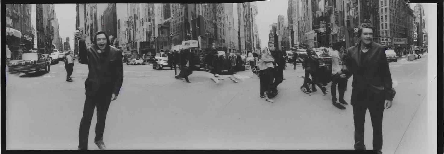 Image similar to Polaroid Photo of Kirby on the street in New York City