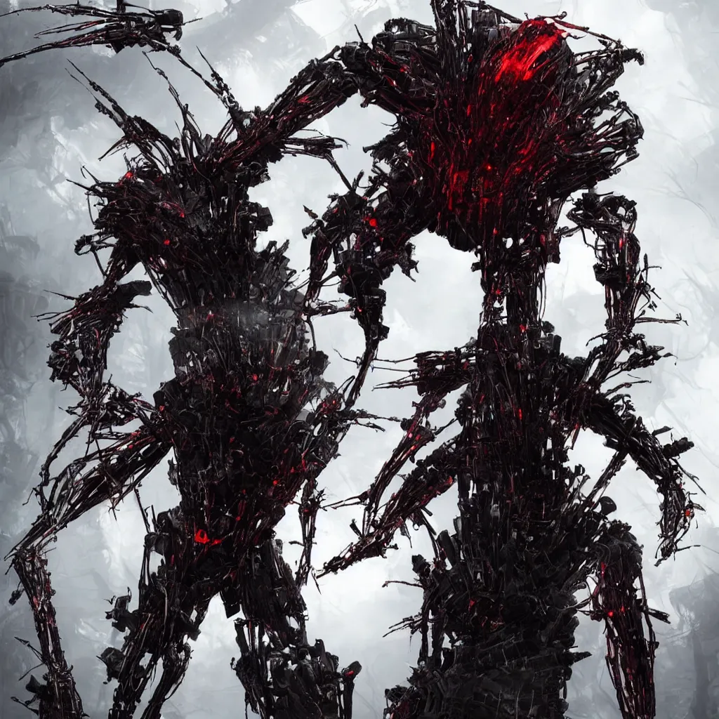 Prompt: terrifying tsutomu nihei blame biomechanoid, unreal engine, 8 k, ultra realistic, ultra detail