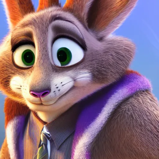 Image similar to a new character for Zootopia, 3d render, cute