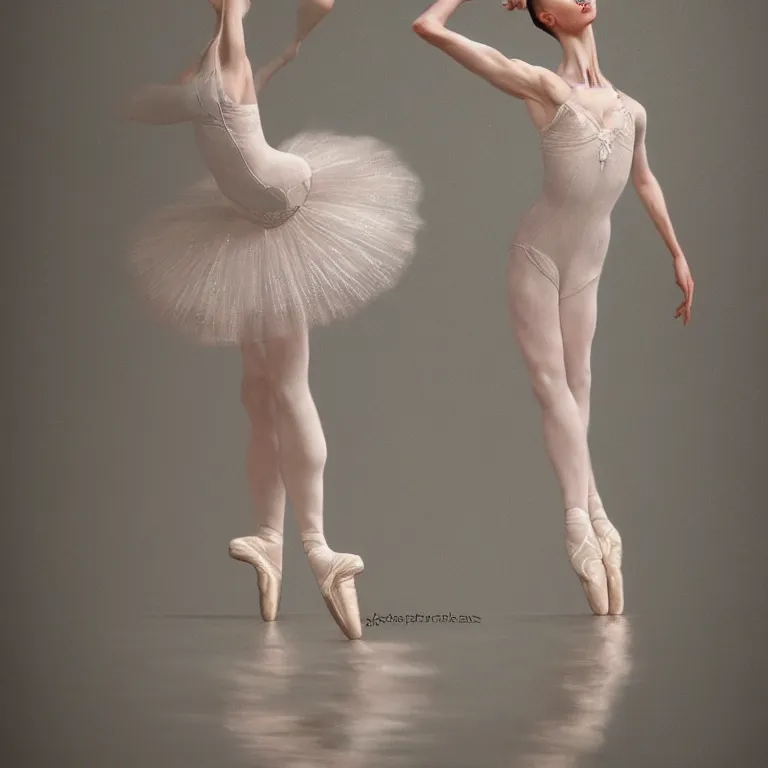 Image similar to ultra detailed hyper realistic deep focus smooth artstation wlop award winning ballerina monet