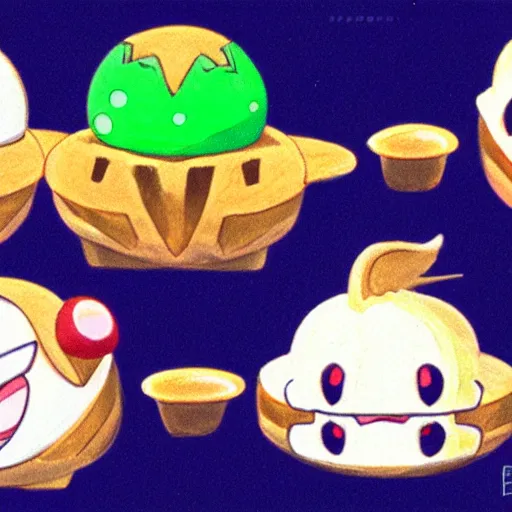 Image similar to ice cream sandwich pokemon by ken sugimori