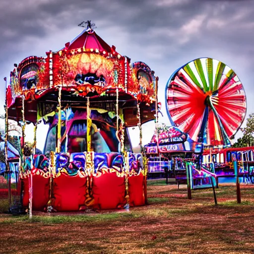 Prompt: an abandoned carnival