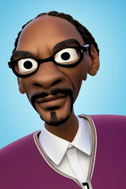 Image similar to snoop dogg, 3 d pixar character