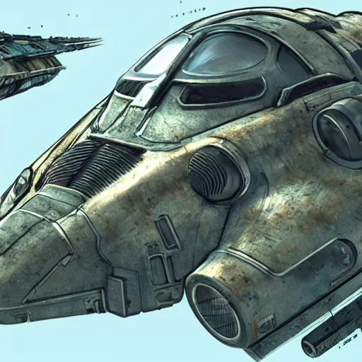 Image similar to fallout 4 spaceship concept art, astonishing detail, smooth lines, great composition, award winning