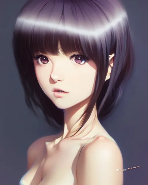 Image similar to !dream portrait Anime very very very cute girl, pretty face, realistic shaded Perfect face, fine details. Anime. realistic shaded lighting by Ilya Kuvshinov krenz cushart katsuhiro otomo ghost-in-the-shell, magali villeneuve, artgerm, rutkowski Jeremy Lipkin and Giuseppe Dangelico Pino and Michael Garmash and Rob Rey