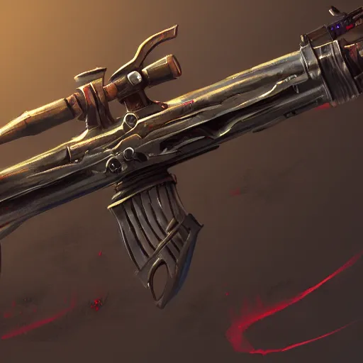 Prompt: arcane rifle, artstation