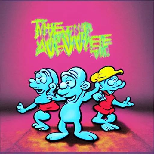 Image similar to The Smurfs acidwave