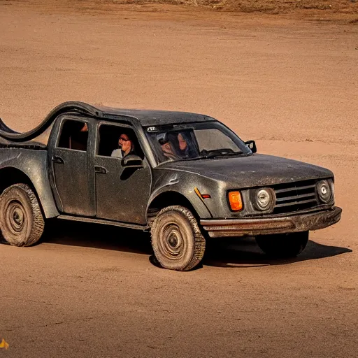 Image similar to velociraptor mongoliensis car, hdr 8 k