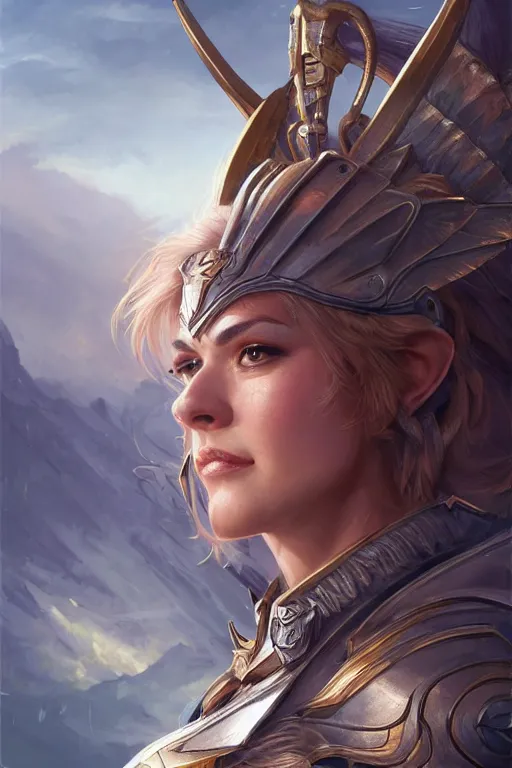 Image similar to amazon valkyrie athena, d & d, fantasy, portrait, highly detailed, headshot, digital painting, trending on artstation, concept art, sharp focus, illustration, art by artgerm and greg rutkowski and magali villeneuve