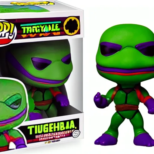 Image similar to teenage mutant ninja turtle as a cute funko pop