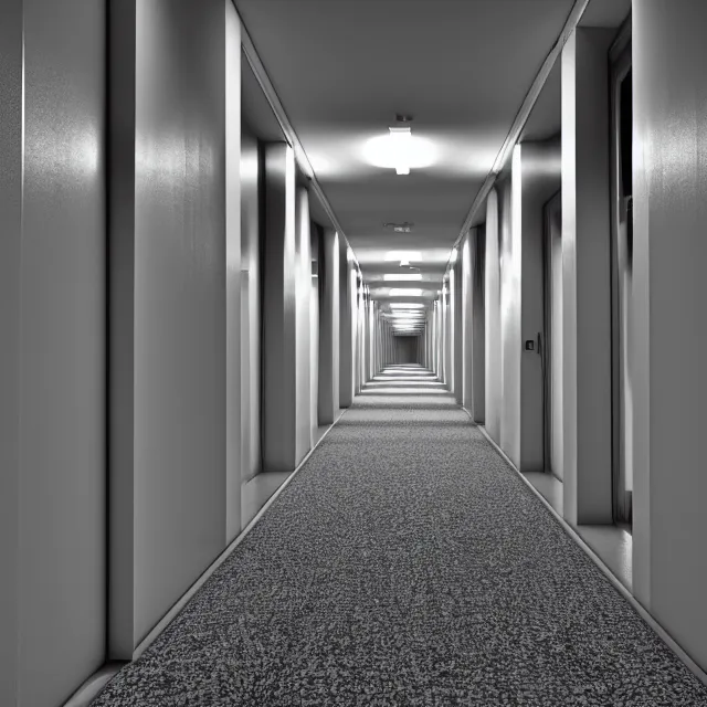 Prompt: endless corridor where the floor is made of a ball pit, highly detailed, 8 k, hdr, smooth, sharp focus, high resolution, award - winning photo