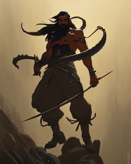 Prompt: hanzo from overwatch, character portrait, concept art, intricate details, highly detailed by greg rutkowski, michael whelan and gustave dore