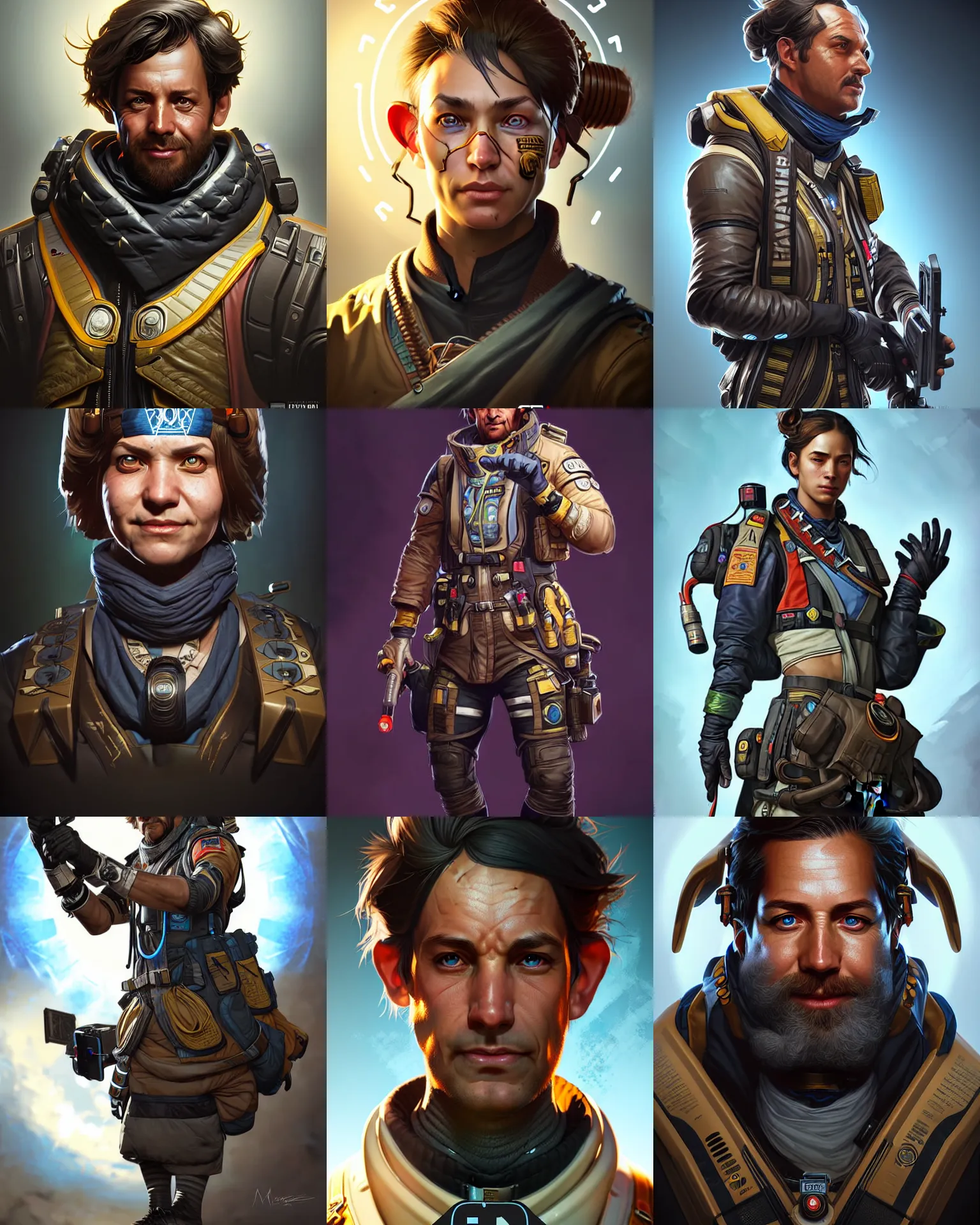Prompt: free mason as an apex legends character digital illustration portrait design by, mark brooks and brad kunkle detailed, gorgeous lighting, wide angle action dynamic portrait