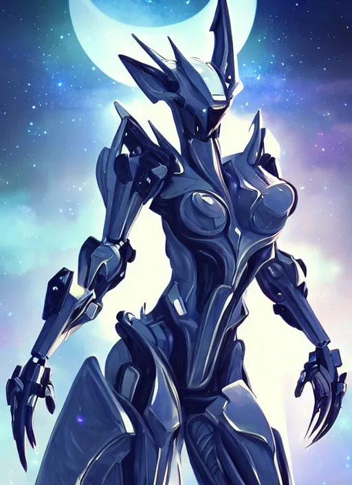 Image similar to cinematic shot, cosmic sized perfectly proportioned stunning beautiful anthropomorphic robot mecha female dragon, space background, larger than galaxies, holding milky way in sharp claws, sleek silver armor, epic proportions, epic size, epic scale, ultra detailed digital art, furry art, macro art, dragon art, giantess art, warframe fanart, furaffinity, deviantart