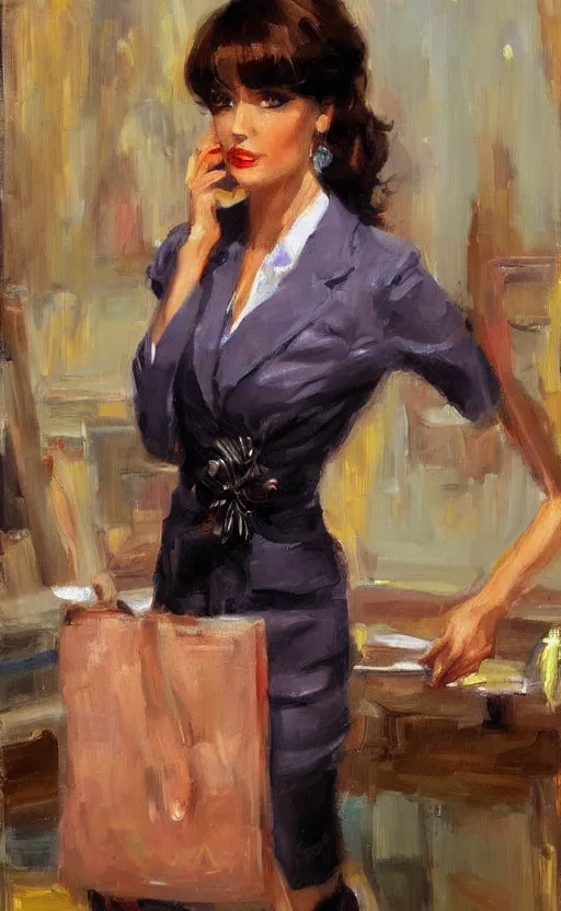 Prompt: Business woman. by Konstantin Razumov, horror scene, highly detailded