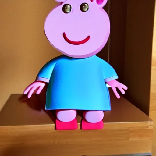 Prompt: very very realistic peppa pig sitting on a throne, award - winning, detailed, hyperdetailed, photorealistic, atmospheric lighting