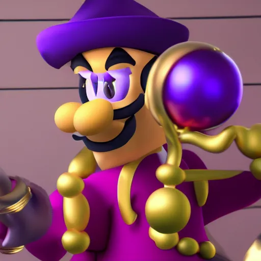 Image similar to a beautiful portrait of waluigi as as santa claus, ultra realistic details, 8 k