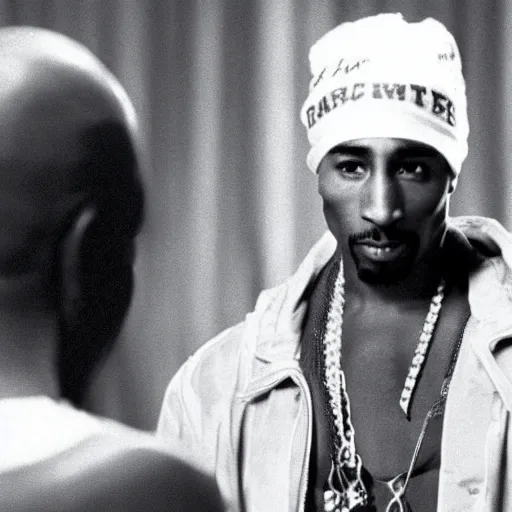 Image similar to a photograph of tupac shakur in twin peaks (1990)