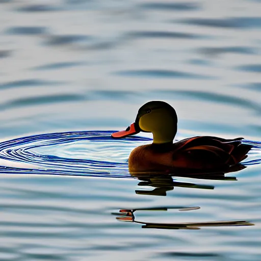 Prompt: refraction of a duck