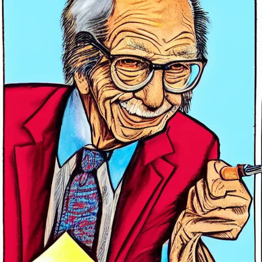 Image similar to The Artwork of R. Crumb and his Cheap Suit Dr. Ruth tells you to have more relations, pencil and colored marker artwork, trailer-trash lifestyle