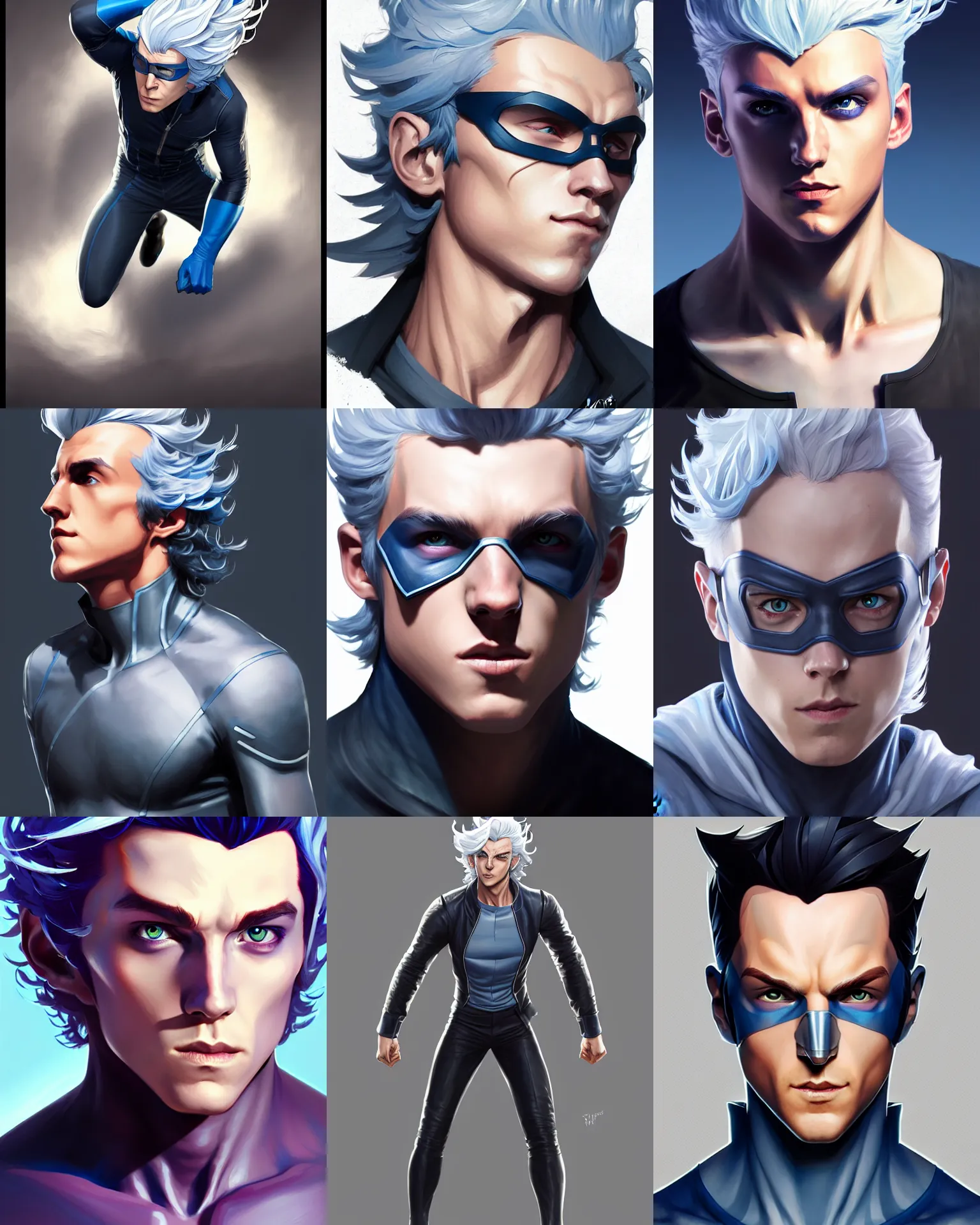 Prompt: character concept art of quicksilver from marvel | | distinct - fine, key visual, realistic shaded perfect face, fine details by stanley artgerm lau, wlop, rossdraws, james jean, andrei riabovitchev, marc simonetti, sakimichan, and jakub rebelka, trending on artstation