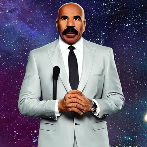 Prompt: realistic photo of steve harvey as a robot