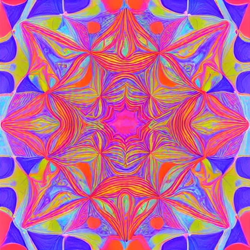 Prompt: intricate psychedelic isometric patterns flowing into eachother, voronoi, fibonacci sequence, by Moebius, hiroshi yoshida, cgsociety, complementary colour scheme, psychedelic, 3d